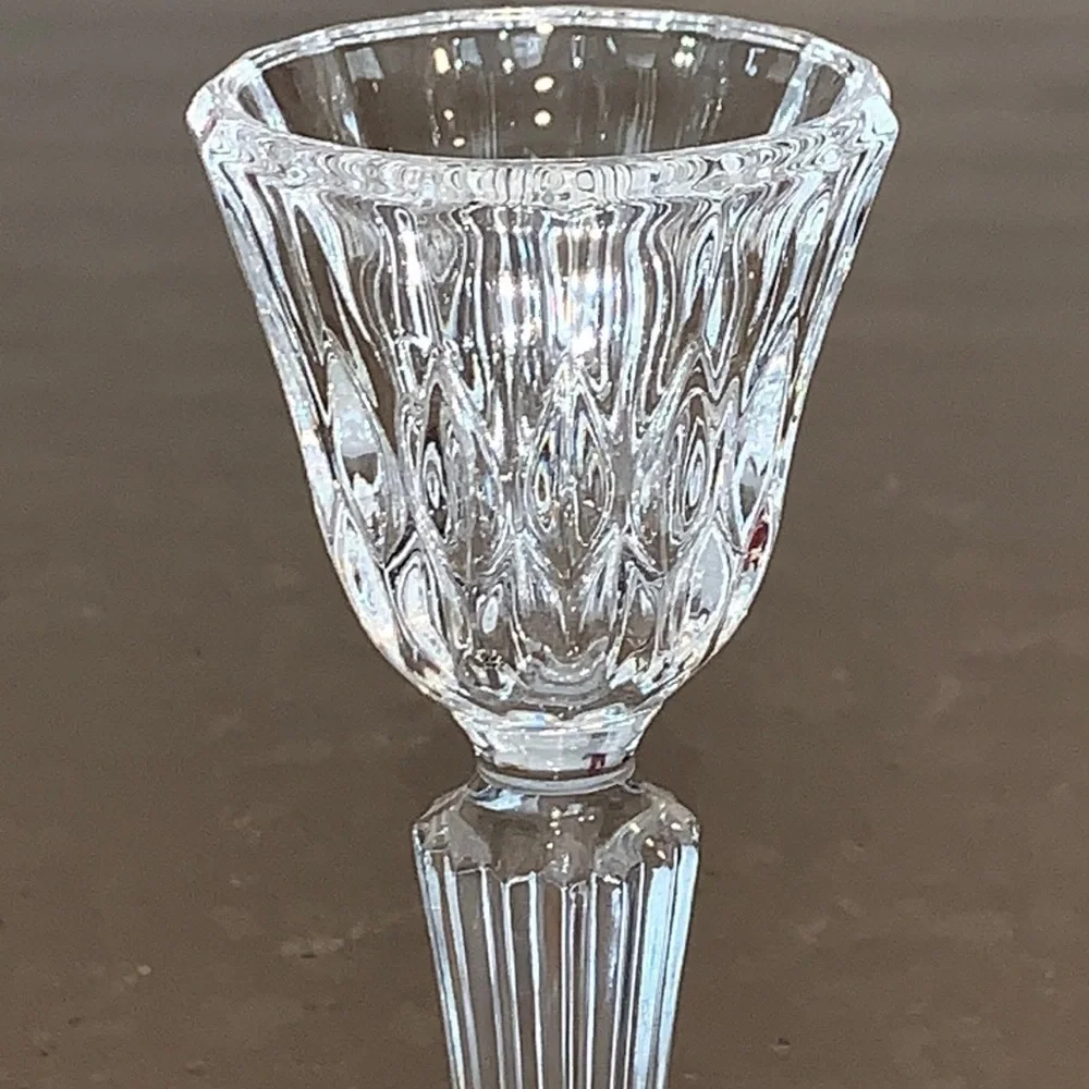 Vintage Cut Lead Crystal Candlestick Holders 6 3/4”